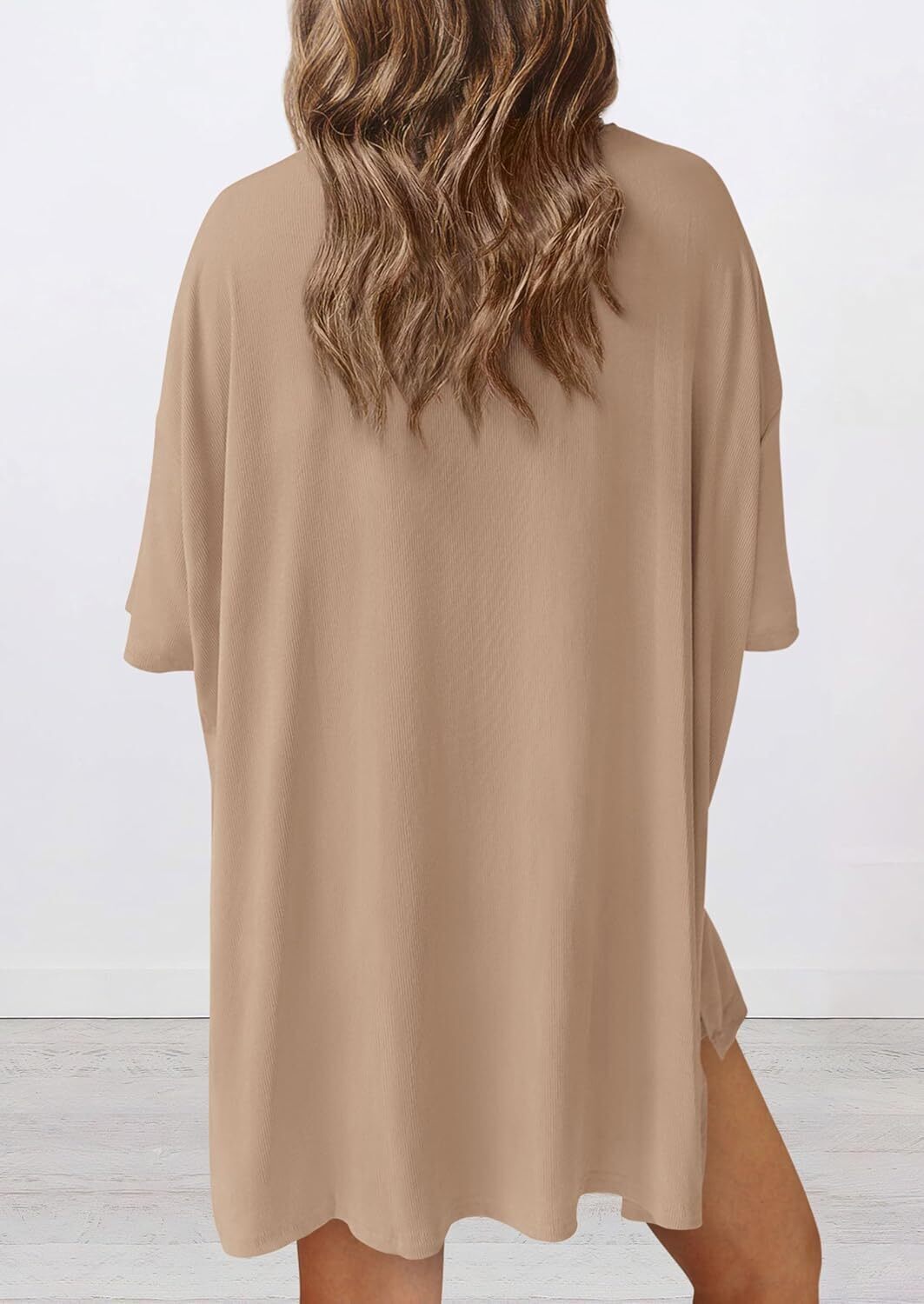 Women's Two Piece Lounge Set 2026 Summer Casual Oversized Shirts Biker Shorts Matching Airport Travel Outfit