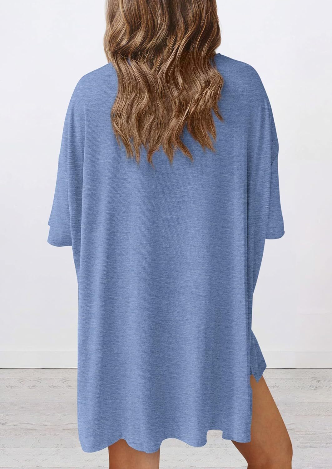 Women's Two Piece Lounge Set 2026 Summer Casual Oversized Shirts Biker Shorts Matching Airport Travel Outfit