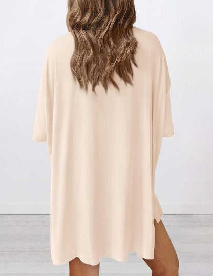 Women's Two Piece Lounge Set 2026 Summer Casual Oversized Shirts Biker Shorts Matching Airport Travel Outfit